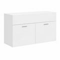 Mueble de Baño de Madera Blanca con Almacenamiento 100x38,5x46 cm
