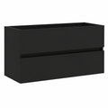 Mueble Bajo para Lavabo de Madera Negra con Estantes 90x38,5x45 cm