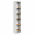 Armario alto de baño Viktor, blanco, 30 x 188.6 cm, ideal para accesorios