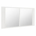 Espejo de Baño con LED y Almacenamiento Blanco 100x12x45 cm