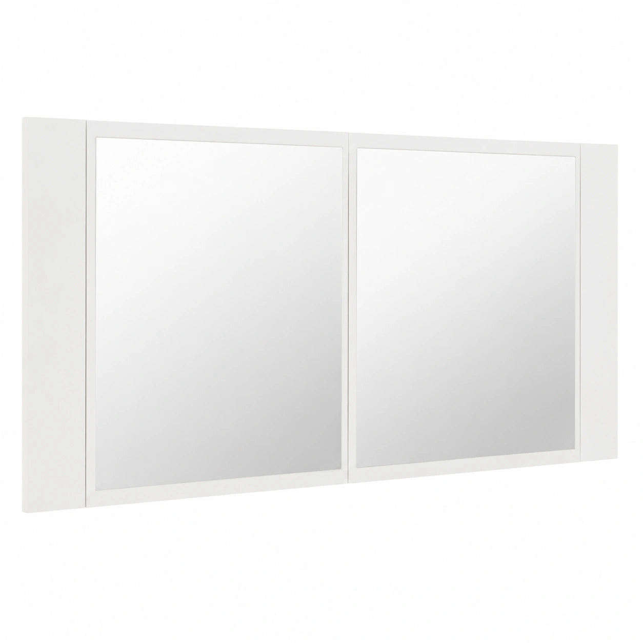 Espejo de Baño con LED y Almacenamiento Blanco 100x12x45 cm