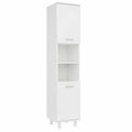 Armario Alto de Baño Blanco de 179 cm - Espacio de Almacenamiento Versátil