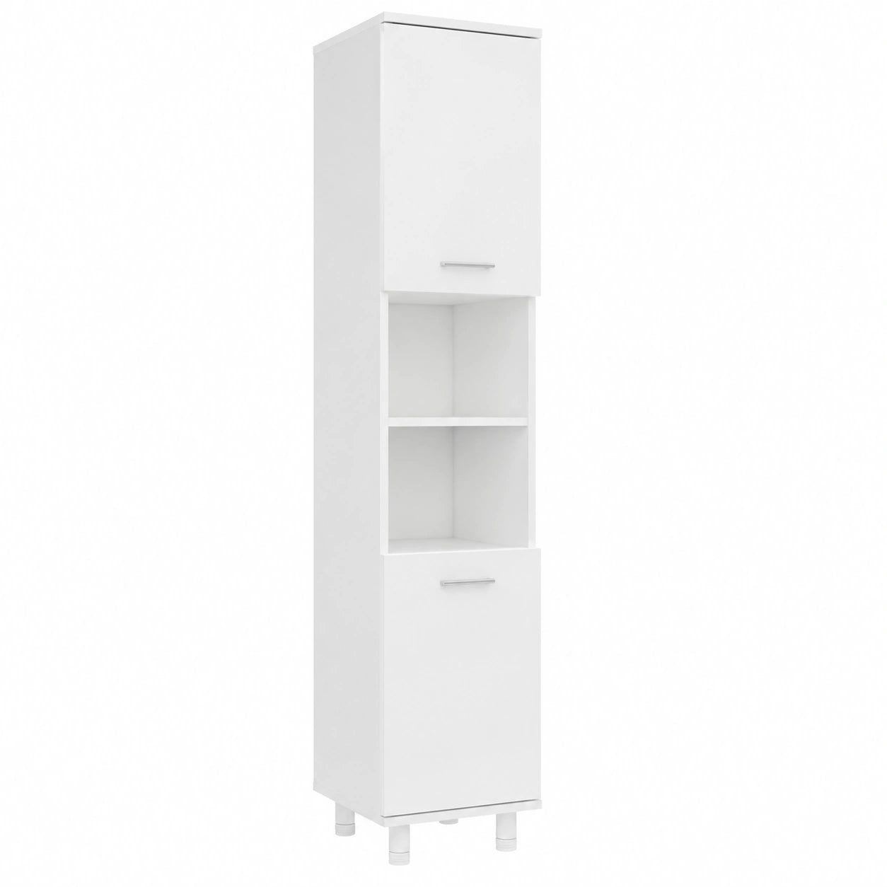Armario Alto de Baño Blanco de 179 cm - Espacio de Almacenamiento Versátil
