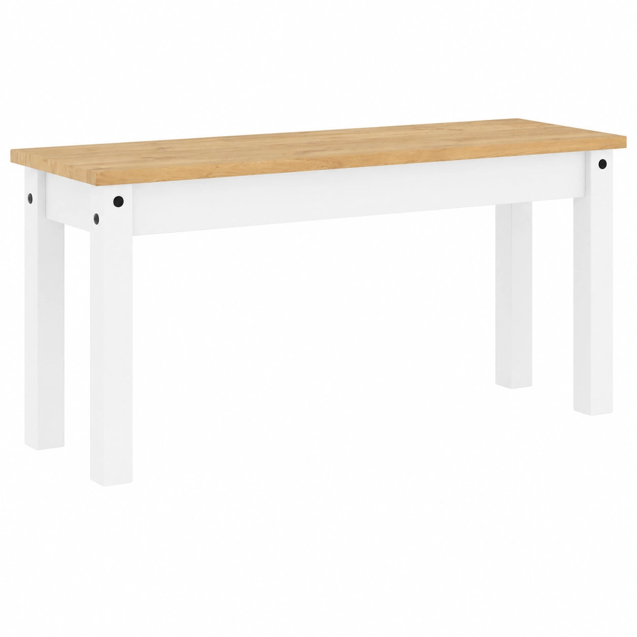 Banco de Comedor de Madera de Pino Blanco 105x30x45cm