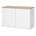 Mueble Esquinero Compacto Vicco Wido, Blanco/Sonoma, 80x50 cm, con Puerta