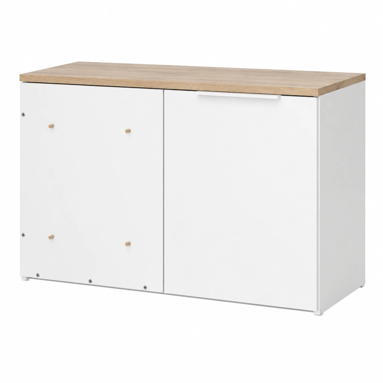 Mueble Esquinero Compacto Vicco Wido, Blanco/Sonoma, 80x50 cm, con Puerta
