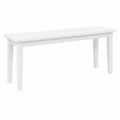 Banco de Madera Maciza de Caucho Blanco 110 cm vidaXL