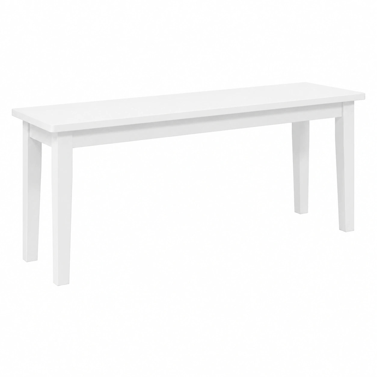 Banco de Madera Maciza de Caucho Blanco 110 cm vidaXL
