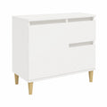 Armario de Baño Blanco de Madera Contrachapada 65x33x60 cm