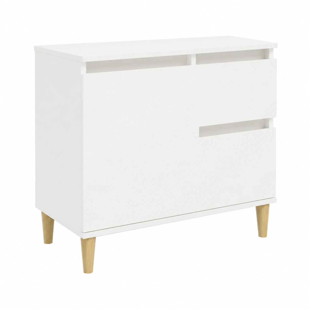 Armario de Baño Blanco de Madera Contrachapada 65x33x60 cm