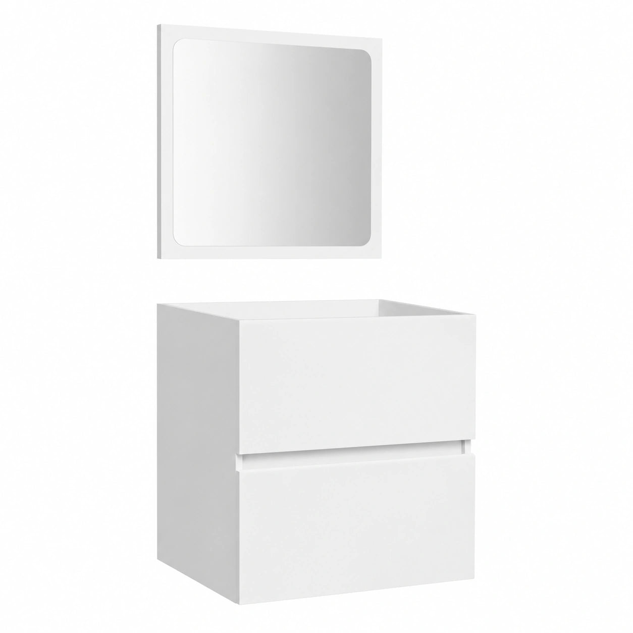 vidaXL Armario de Baño con Espejo de Madera Blanca