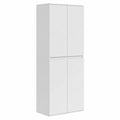 Armario Blanco de 4 Puertas Vicco, 74 x 191.5 cm, Almacenamiento de Ropa y Accesorios