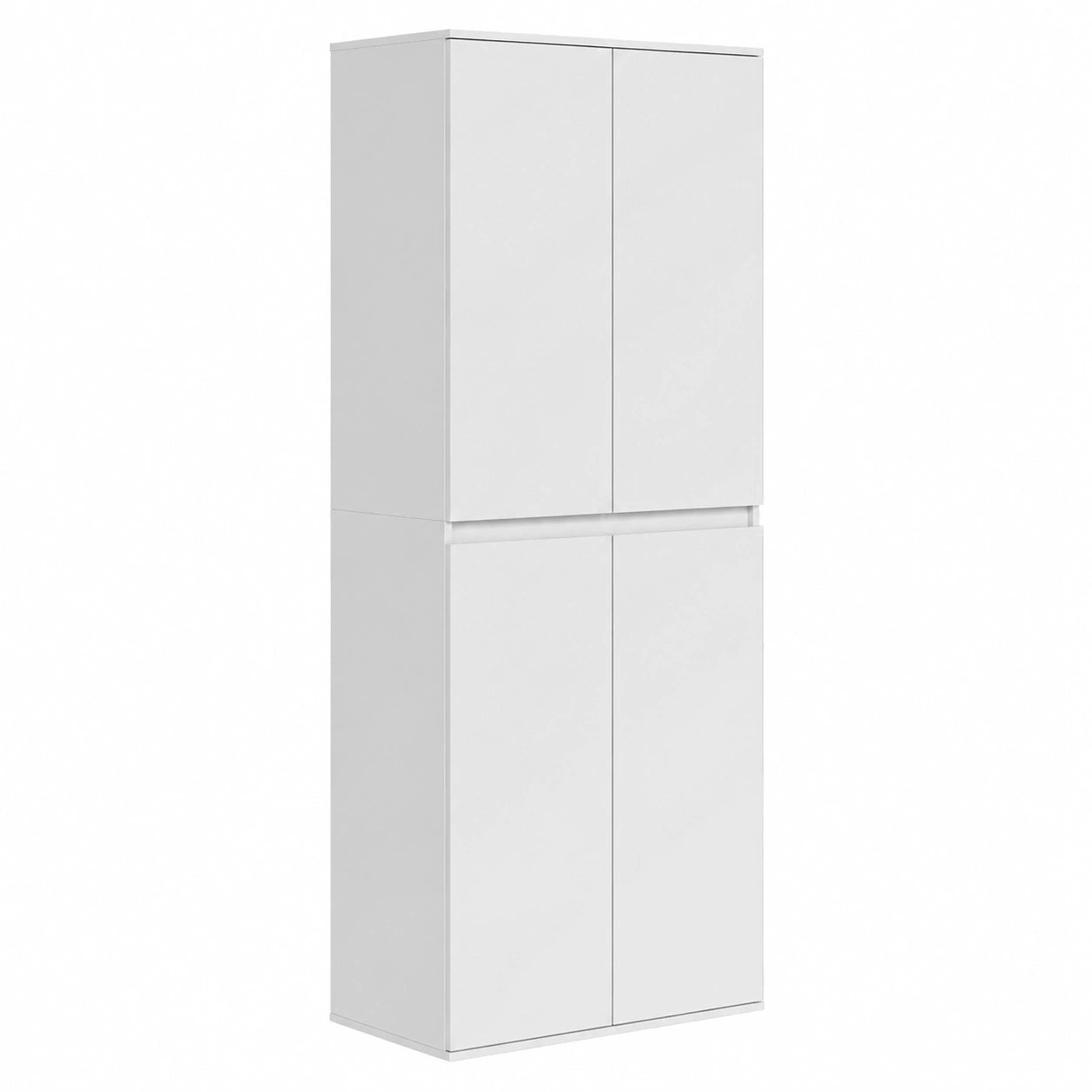 Armario Blanco de 4 Puertas Vicco, 74 x 191.5 cm, Almacenamiento de Ropa y Accesorios