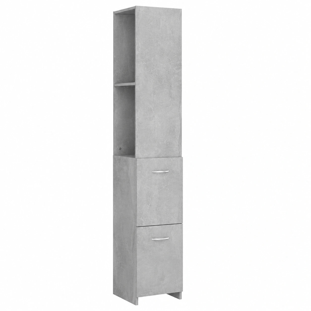 Estantería de Almacenamiento para Baño, 25x26,5x170cm, Color Gris Hormigón