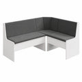 Banco de Comedor Blanco Vicco, 150 x 51 cm, Almacenamiento Bajo Asiento