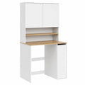 Armario Multifuncional para Lavadora, Blanco, con Estantes para Detergentes y Toallas, 93.6 x 88.2 cm