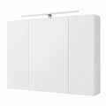 Armario de Baño LED con Espejo y Estantes Ajustables 90x72 cm