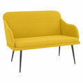 Banco de Terciopelo Amarillo 110x76x80 cm para Sala y Comedor