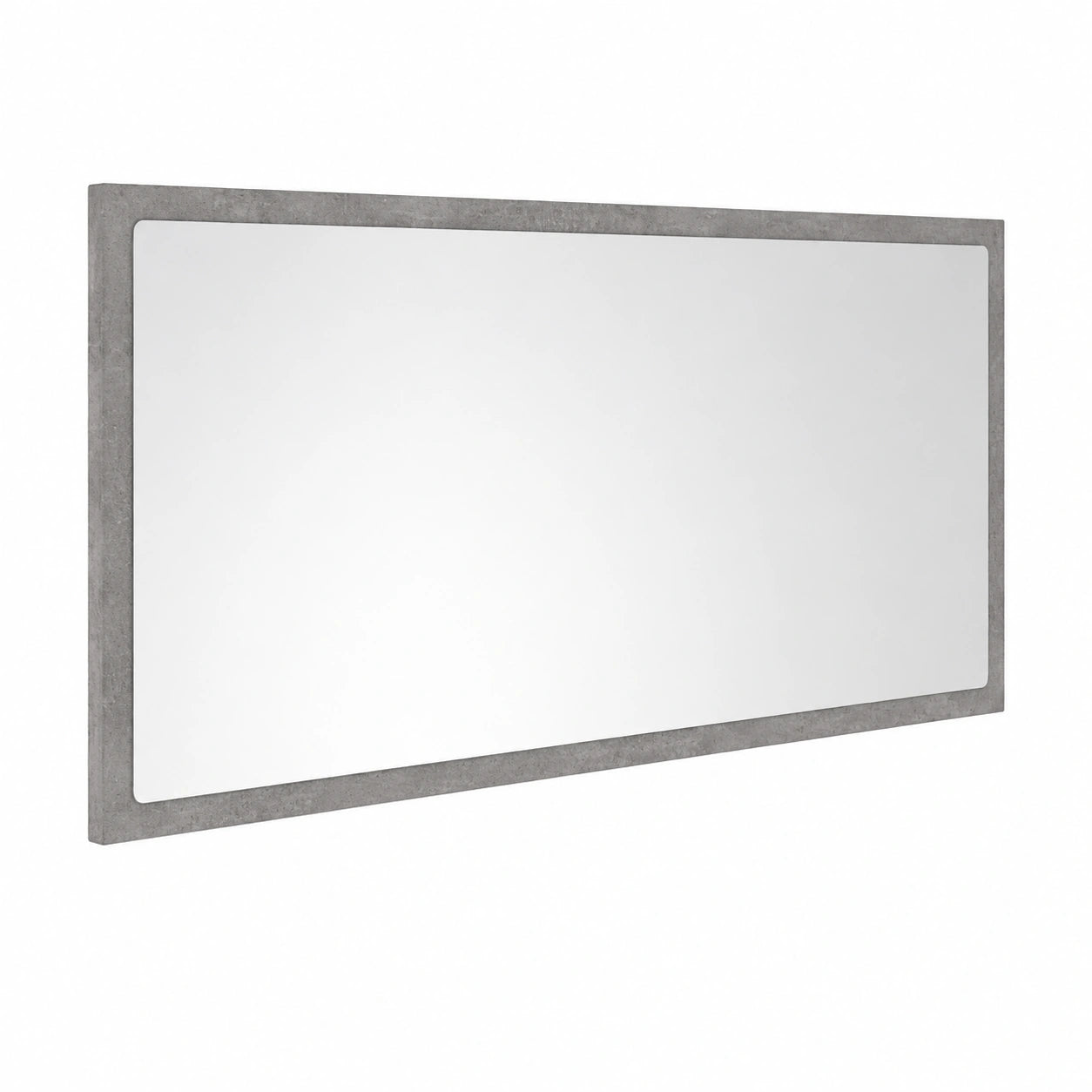 Espejo de Baño LED Moderna con Marco de Acrílico Gris 100x37 cm