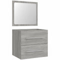Espejo de Baño con Estante Almacenaje Gris Sonoma