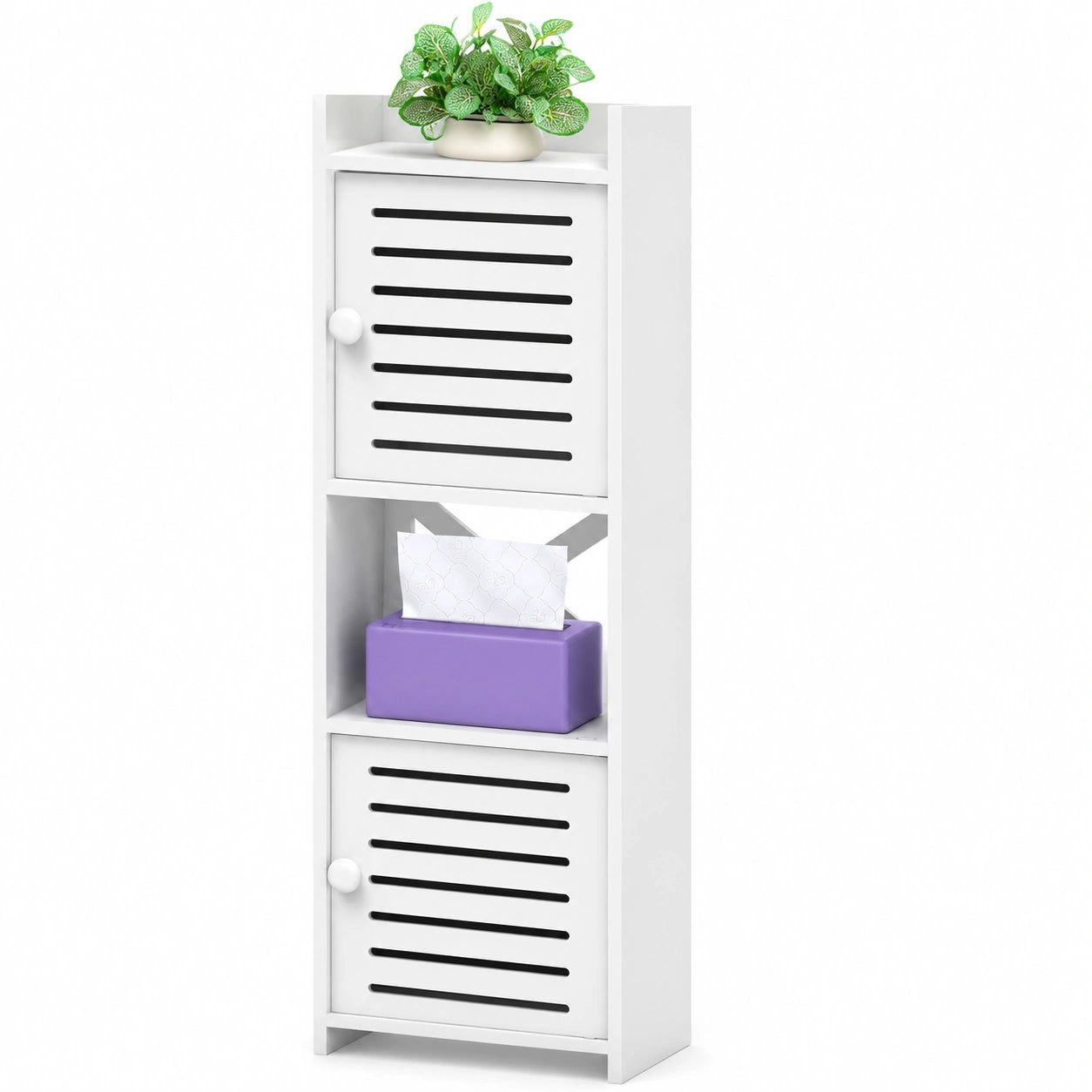 Estantería Ajustable para Baño con Soporte de Papel Higiénico