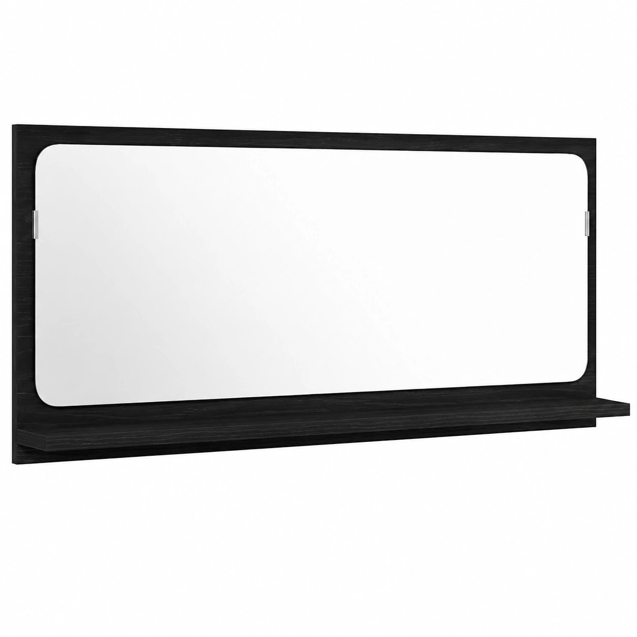 Espejo de Baño con Estante, Roble Negro, 90x10.5x37 cm, Decoración Moderna y Resistente