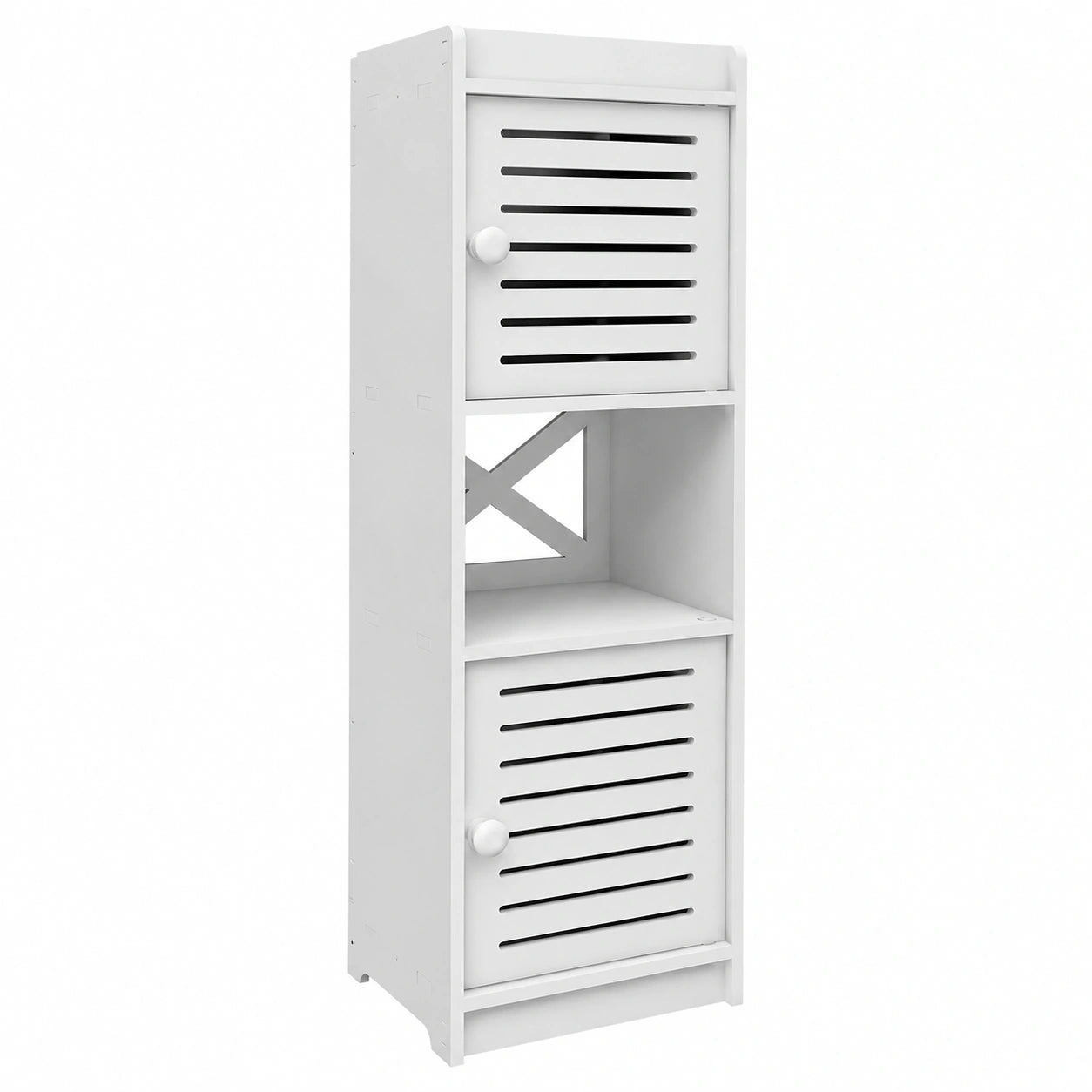 Armario de Inodoro Blanco con Estante de Almacenamiento 20x20x75 cm