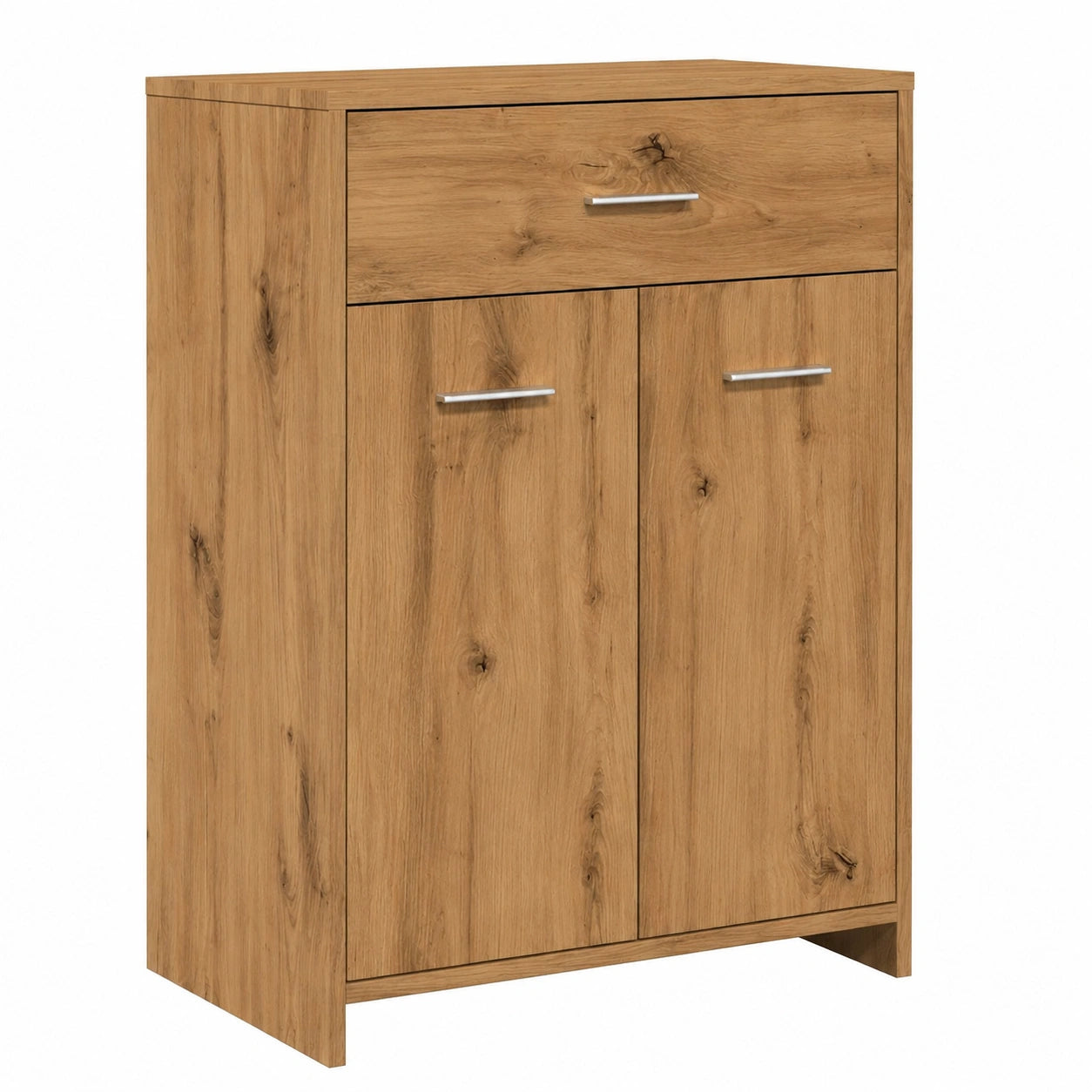Armario de Baño de Madera Roble 60x33x80 cm con Almacenaje