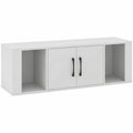 Mueble de Pared Multifuncional Blanco, 2 Puertas y 2 Compartimentos Abiertos, 108x33x30,5 cm