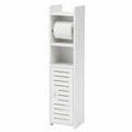 Armario de Baño Blanco con Cajón y Compartimento 15x17x76 cm