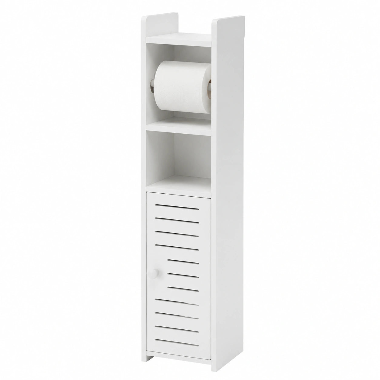 Armario de Baño Blanco con Cajón y Compartimento 15x17x76 cm