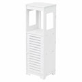 Mueble de baño estrecho de PVC blanco con ventilación